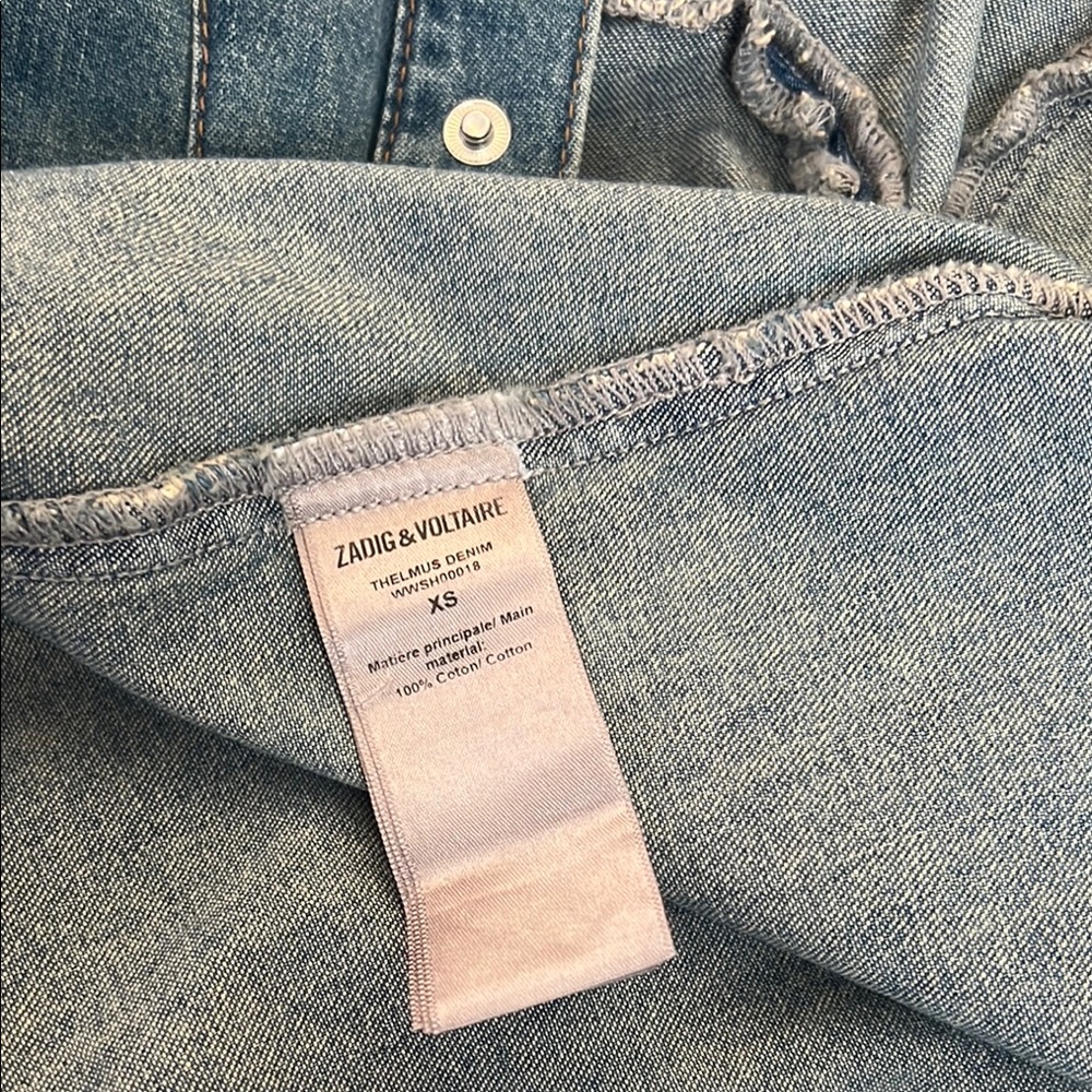 Zadig & Voltaire Thelmus Denim Shirt  NWOT - Picture 7 of 7